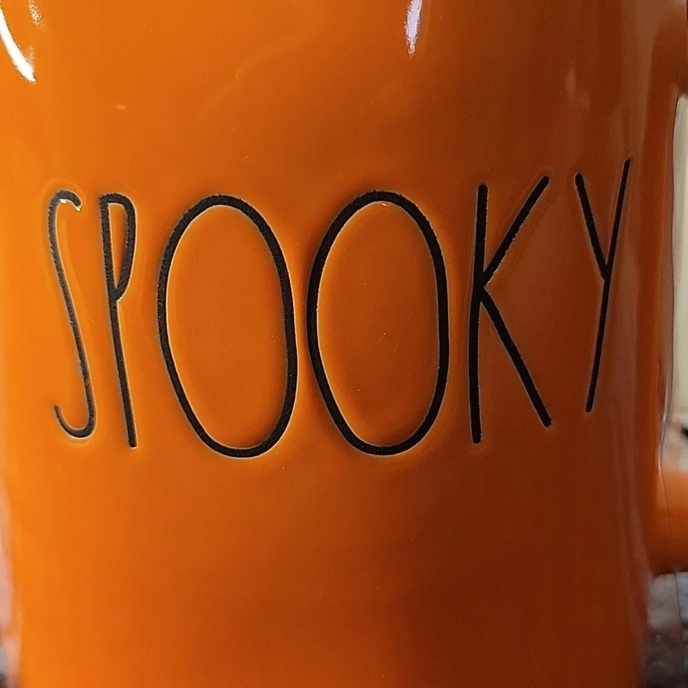 🎃 Rae Dunn Spooky Pumpkin Halloween Mug & Topper